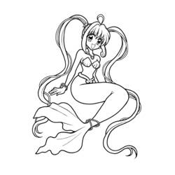Disegno da colorare: Sirena (Personaggi Fantasy e Avventura) #147205 - Pagine da Colorare Stampabili Gratuite