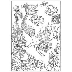 Disegno da colorare: Sirena (Personaggi Fantasy e Avventura) #147215 - Pagine da Colorare Stampabili Gratuite