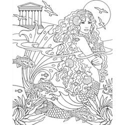 Disegno da colorare: Sirena (Personaggi Fantasy e Avventura) #147233 - Pagine da Colorare Stampabili Gratuite