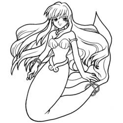 Disegno da colorare: Sirena (Personaggi Fantasy e Avventura) #147270 - Pagine da Colorare Stampabili Gratuite