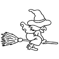 Disegni da colorare: Strega - Pagine da Colorare Stampabili Gratuite