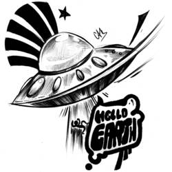 Disegni da colorare: UFO - Pagine da Colorare Stampabili Gratuite