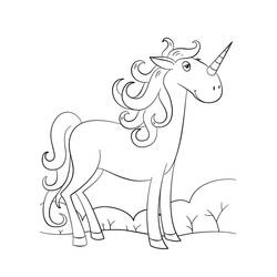 Disegni da colorare: Unicorno Kawaii - Pagine da Colorare Stampabili Gratuite
