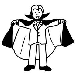 Disegno da colorare: Vampiro (Personaggi Fantasy e Avventura) #86063 - Pagine da Colorare Stampabili Gratuite