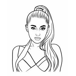 Disegni da colorare: Ariana Grande - Pagine da Colorare Stampabili Gratuite