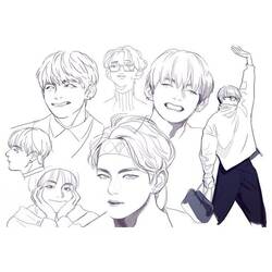 Disegni da colorare: BTS - Pagine da Colorare Stampabili Gratuite