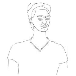 Disegni da colorare: Frida Kahlo - Pagine da Colorare Stampabili Gratuite