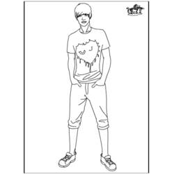 Disegni da colorare: Justin Bieber - Pagine da Colorare Stampabili Gratuite