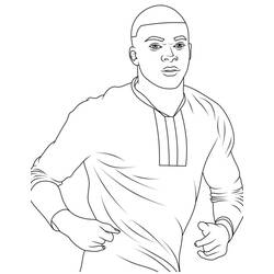 Disegni da colorare: Kylian Mbappe - Pagine da Colorare Stampabili Gratuite