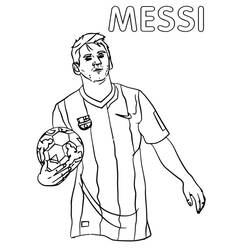 Disegni da colorare: Lionel Messi - Pagine da Colorare Stampabili Gratuite