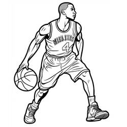 Disegni da colorare: Michael Jordan - Pagine da Colorare Stampabili Gratuite
