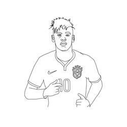 Disegni da colorare: Neymar - Pagine da Colorare Stampabili Gratuite