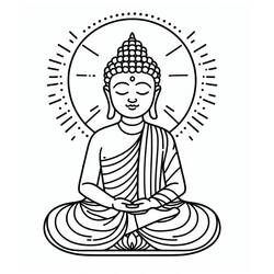 Disegni da colorare: Buddha - Pagine da Colorare Stampabili Gratuite