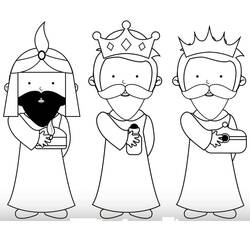 Disegni da colorare: I Re Magi - Pagine da Colorare Stampabili Gratuite