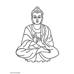 Disegni da colorare: Mitologia Indù: Buddha - Pagine da Colorare Stampabili Gratuite