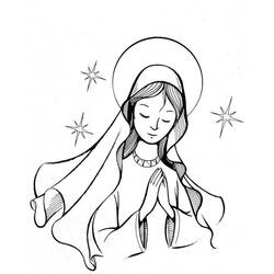 Disegni da colorare: Nostra Signora di Lourdes - Pagine da Colorare Stampabili Gratuite