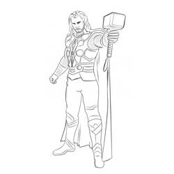 Disegni da colorare: Thor - Pagine da Colorare Stampabili Gratuite
