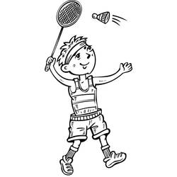 Disegni da colorare: Badminton - Pagine da Colorare Stampabili Gratuite