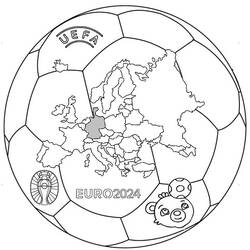 Disegni da colorare: Campionato UEFA Euro - Pagine da Colorare Stampabili Gratuite