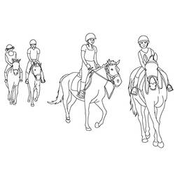 Disegni da colorare: Equitazione - Pagine da Colorare Stampabili Gratuite