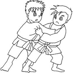 Disegni da colorare: Judo - Pagine da Colorare Stampabili Gratuite