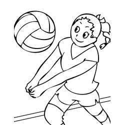 Disegni da colorare: Pallavolo - Pagine da Colorare Stampabili Gratuite