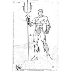 Disegno da colorare: Aquaman (Supereroe) #84971 - Pagine da Colorare Stampabili Gratuite