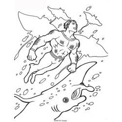 Disegno da colorare: Aquaman (Supereroe) #84991 - Pagine da Colorare Stampabili Gratuite