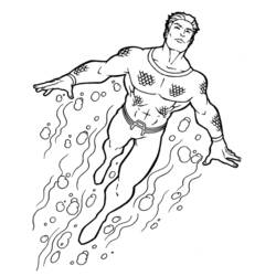 Disegno da colorare: Aquaman (Supereroe) #85014 - Pagine da Colorare Stampabili Gratuite