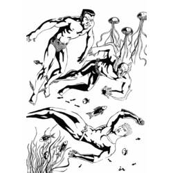 Disegno da colorare: Aquaman (Supereroe) #85015 - Pagine da Colorare Stampabili Gratuite