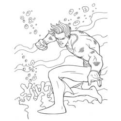 Disegno da colorare: Aquaman (Supereroe) #85018 - Pagine da Colorare Stampabili Gratuite