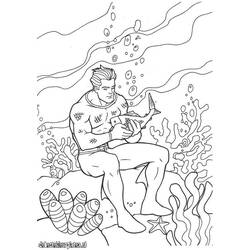 Disegno da colorare: Aquaman (Supereroe) #85061 - Pagine da Colorare Stampabili Gratuite