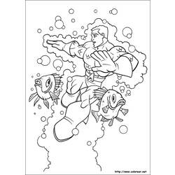 Disegno da colorare: Aquaman (Supereroe) #85092 - Pagine da Colorare Stampabili Gratuite