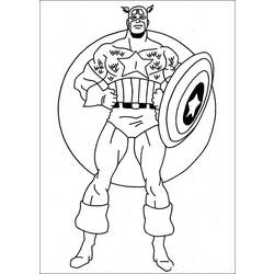 Disegno da colorare: Capitano America (Supereroe) #76565 - Pagine da Colorare Stampabili Gratuite