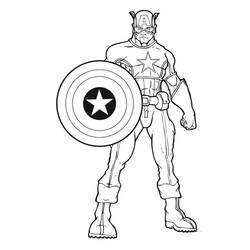 Disegno da colorare: Capitano America (Supereroe) #76567 - Pagine da Colorare Stampabili Gratuite