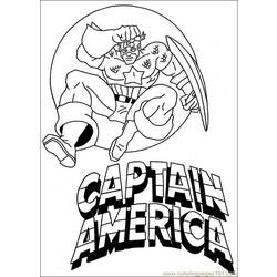 Disegno da colorare: Capitano America (Supereroe) #76569 - Pagine da Colorare Stampabili Gratuite