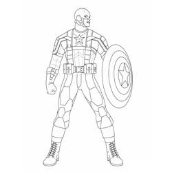 Disegno da colorare: Capitano America (Supereroe) #76570 - Pagine da Colorare Stampabili Gratuite