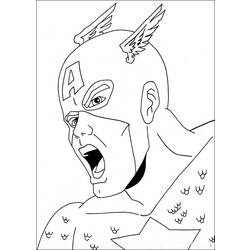 Disegno da colorare: Capitano America (Supereroe) #76572 - Pagine da Colorare Stampabili Gratuite