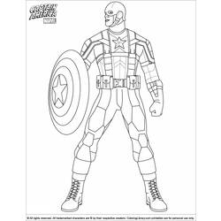 Disegno da colorare: Capitano America (Supereroe) #76590 - Pagine da Colorare Stampabili Gratuite