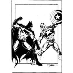 Disegno da colorare: Capitano America (Supereroe) #76598 - Pagine da Colorare Stampabili Gratuite