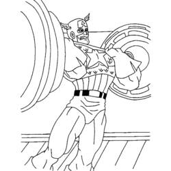Disegno da colorare: Capitano America (Supereroe) #76617 - Pagine da Colorare Stampabili Gratuite