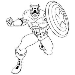 Disegno da colorare: Capitano America (Supereroe) #76621 - Pagine da Colorare Stampabili Gratuite