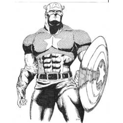 Disegno da colorare: Capitano America (Supereroe) #76652 - Pagine da Colorare Stampabili Gratuite