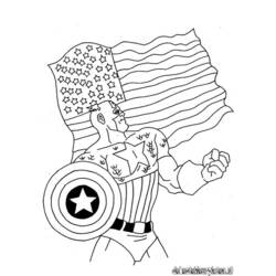 Disegno da colorare: Capitano America (Supereroe) #76660 - Pagine da Colorare Stampabili Gratuite