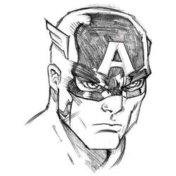 Disegno da colorare: Capitano America (Supereroe) #76665 - Pagine da Colorare Stampabili Gratuite
