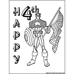 Disegno da colorare: Capitano America (Supereroe) #76670 - Pagine da Colorare Stampabili Gratuite