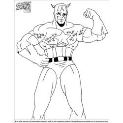 Disegno da colorare: Capitano America (Supereroe) #76678 - Pagine da Colorare Stampabili Gratuite