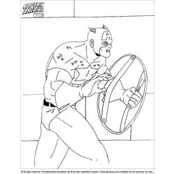 Disegno da colorare: Capitano America (Supereroe) #76679 - Pagine da Colorare Stampabili Gratuite