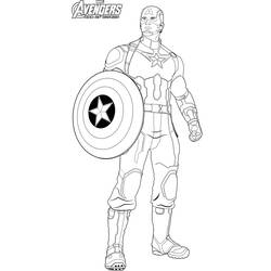 Disegno da colorare: Capitano America (Supereroe) #76680 - Pagine da Colorare Stampabili Gratuite