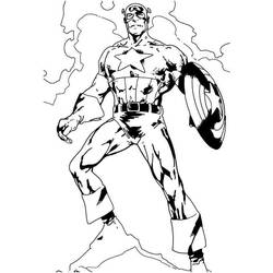 Disegno da colorare: Capitano America (Supereroe) #76692 - Pagine da Colorare Stampabili Gratuite